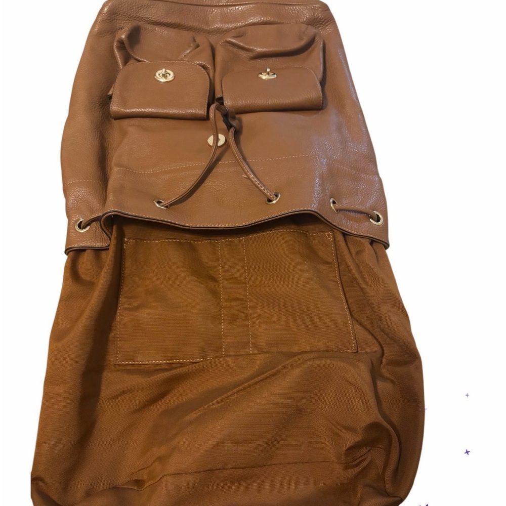COACH Pebbled Leather Billy Backpack brown F37410 πππ - Picture 9 of 16
